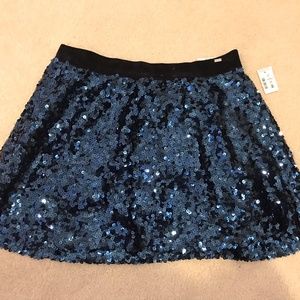 Aeropostale Blue Sequined Skirt